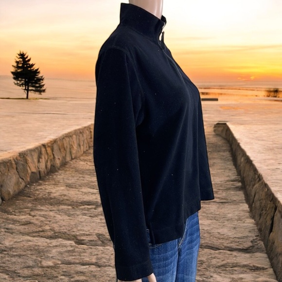 Eddie Bauer Women's Black Quater Zip MicroFleece Pullover - Picture 12 of 16